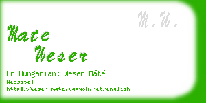 mate weser business card